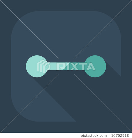Flat modern design with shadow icon dumbbell Flat modern design with shadow icon dumbbell 16702918