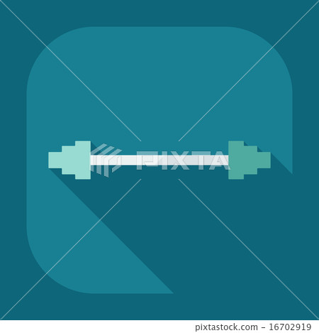 Flat modern design with shadow icon barbell Flat modern design with shadow icon barbell 16702919