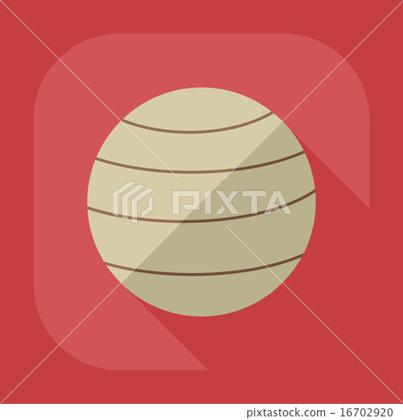 Flat modern design with shadow icon Ball for fitness Flat modern design with shadow icon Ball for fitness 16702920