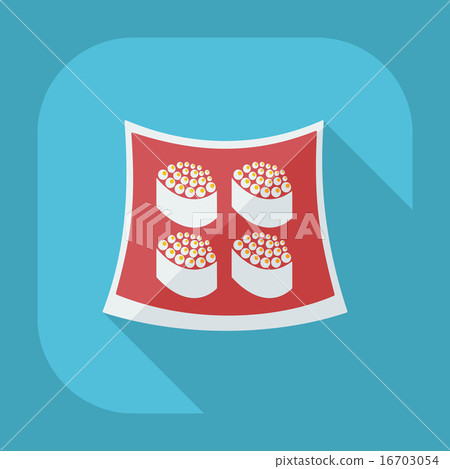 Flat modern design with shadow icons Japanese sushi Flat modern design with shadow icons Japanese sushi 16703054