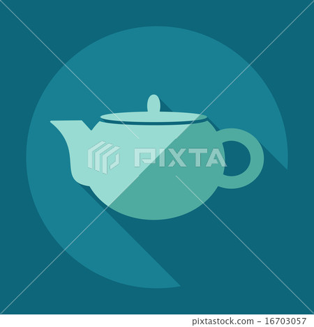 Flat modern design with shadow icons kettle Flat modern design with shadow icons kettle 16703057