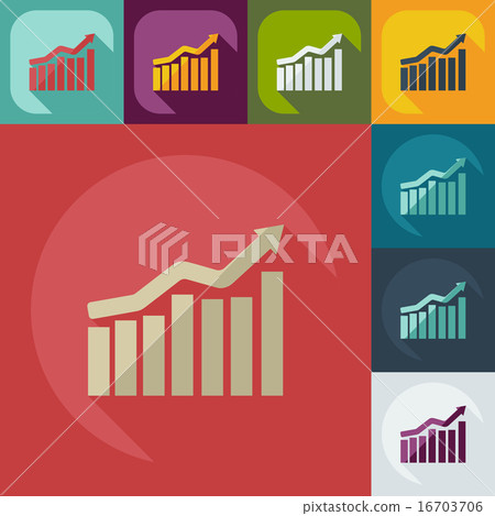 Flat modern design with shadow icons business icon - Stock Illustration ...