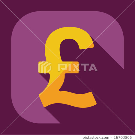 Flat modern design with shadow icons currency unit Flat modern design with shadow icons currency unit 16703806