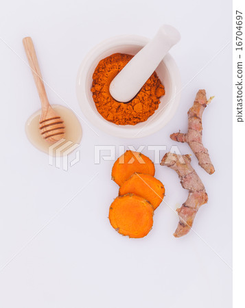 Natural Spa Ingredients turmeric and honey . Natural Spa Ingredients turmeric and honey . 16704697