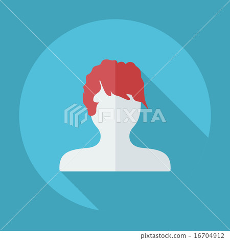 Flat modern design with shadow Man silhouette creative hairstyle Flat modern design with shadow Man silhouette creative hairstyle 16704912