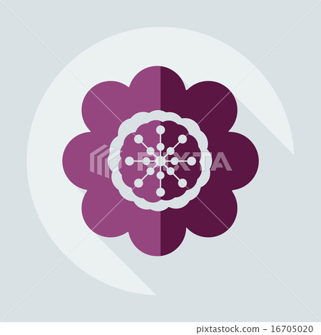 Flat modern design with shadow icon flower - Stock Illustration ...