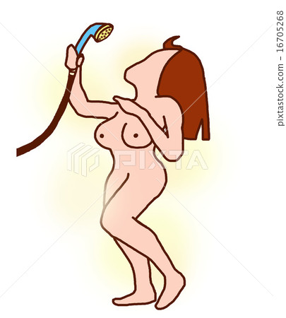 A cute woman taking a shower 16705268