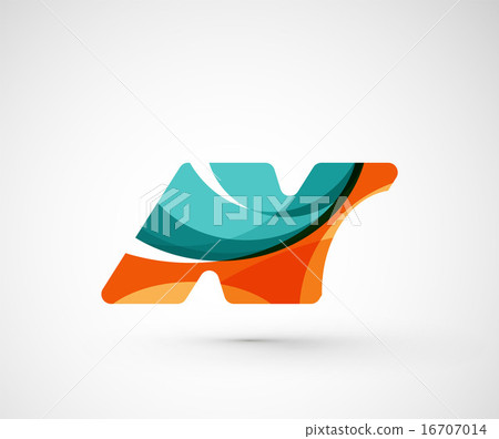 Abstract geometric company logo N letter Abstract geometric company logo N letter 16707014