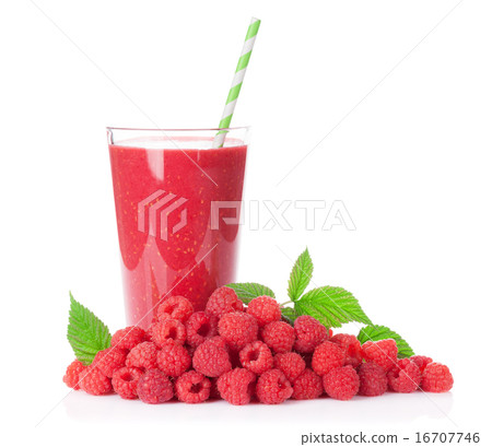 Raspberry smoothie and heap of berries Raspberry smoothie and heap of berries 16707746