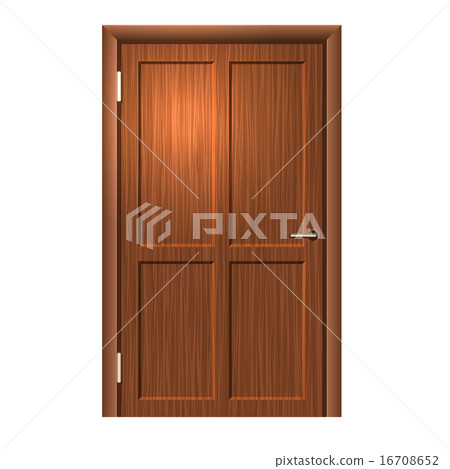 Realistic Wood door. Vector Realistic Wood door. Vector 16708652