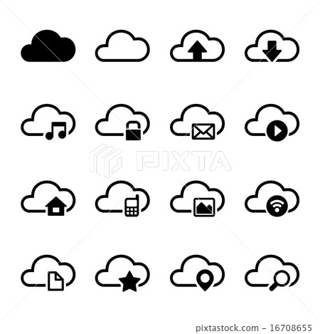 Cloud Storage Icons Set Cloud Storage Icons Set 16708655