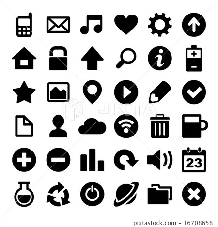 Universal Simple Web Icons Set 16708658