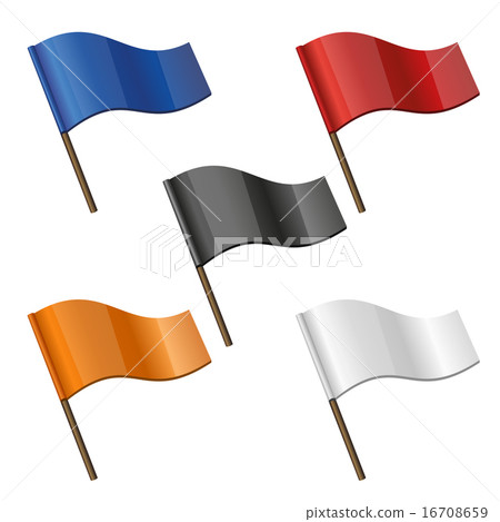 Color Curl Flags Icon Set 16708659