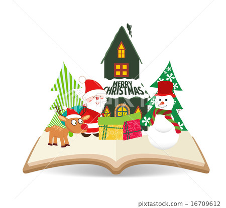 merry christmas santa claus and snowman on book merry christmas santa claus and snowman on book 16709612