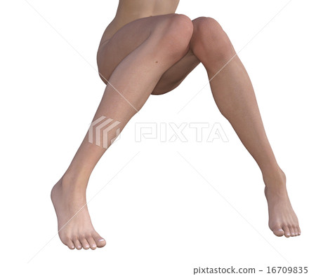 Female bare feet body part perming 3DCG illustration material 16709835