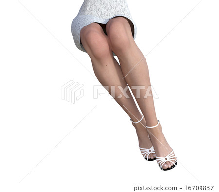 女性赤腳身體部分燙髮3DCG例證材料 女性赤腳身體部分燙髮3DCG例證材料 16709837