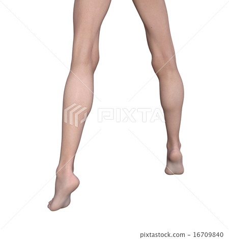 女性赤腳身體部分燙髮3DCG例證材料 女性赤腳身體部分燙髮3DCG例證材料 16709840