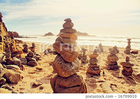 stone balancing at the beach stone balancing at the beach 16709910