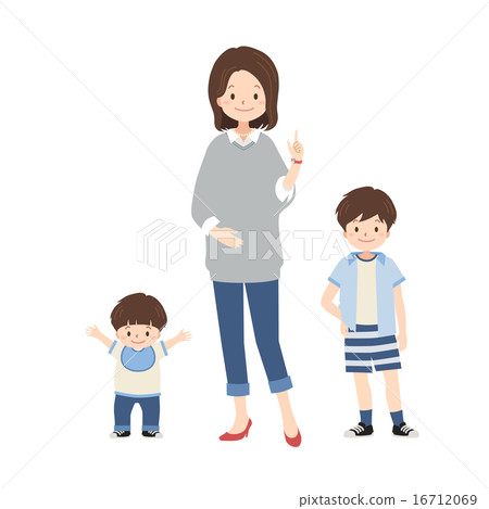 Mother and brother and brother 16712069