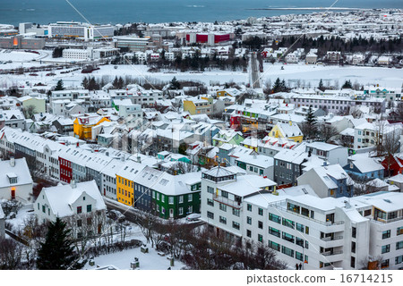 Beautiful Reykjavik city skyline in Iceland Beautiful Reykjavik city skyline in Iceland 16714215