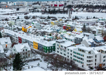 Beautiful Reykjavik city skyline in Iceland Beautiful Reykjavik city skyline in Iceland 16714217