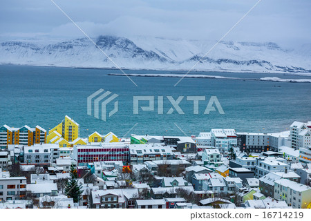 Beautiful Reykjavik city skyline in Iceland 16714219