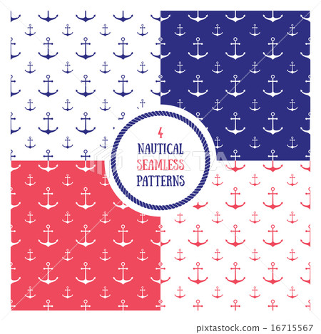 Seamless nautical pattern set Seamless nautical pattern set 16715567