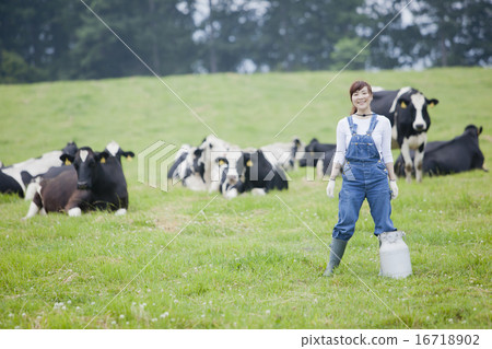A woman working in a farm 16718902