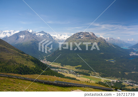 Panorama of the Upper Engadine from Muottas Muragl 16721739