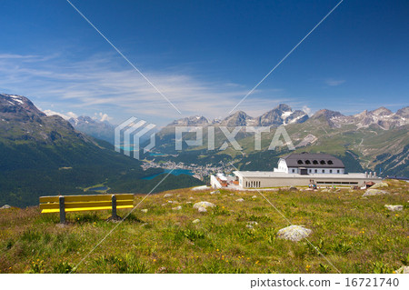 Panorama of the Upper Engadine from Muottas Muragl Panorama of the Upper Engadine from Muottas Muragl 16721740