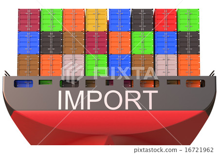 container ship, import concept container ship, import concept 16721962