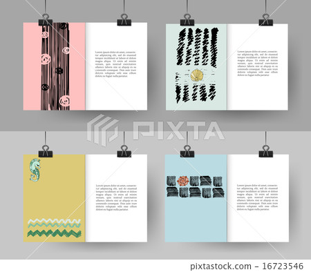 Set of creative hand drawn vintage cards. Best creative hand made design for poster, placard Set of creative hand drawn vintage cards. Best creative hand made design for poster, placard 16723546