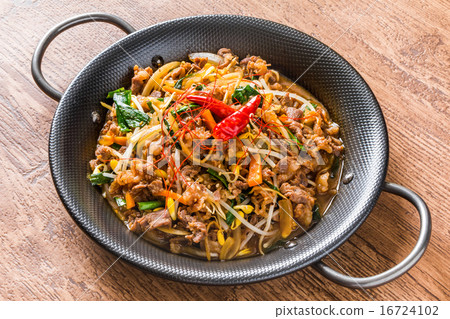 Korean style Sukiyaki Bulkogi Korean dish of grilled beef bulgogi Korean style Sukiyaki Bulkogi Korean dish of grilled beef bulgogi 16724102