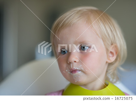 Portrait of eat smeared baby Portrait of eat smeared baby 16725075