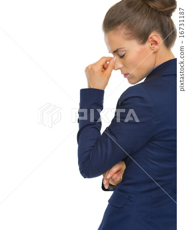 Portrait of concerned business woman Portrait of concerned business woman 16731187