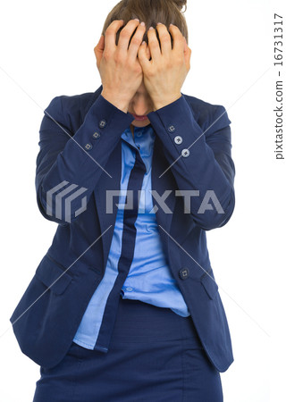 Portrait of stressed business woman Portrait of stressed business woman 16731317