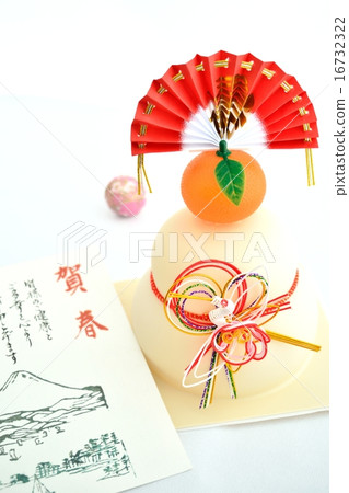 新年的材料(Kagami和新年卡) 新年的材料(Kagami和新年卡) 16732322