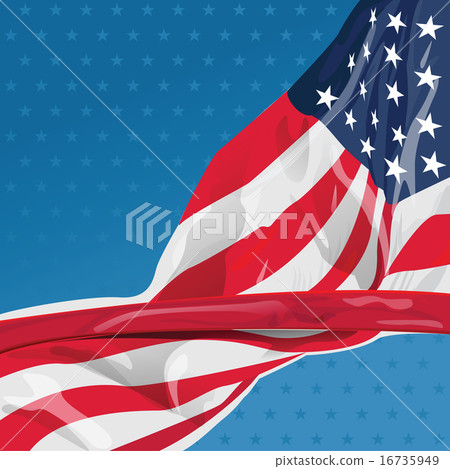 USA flag in the wind USA flag in the wind 16735949