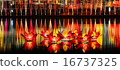 Wesak lanterns on bare lake at Colombo, Sri Lanka 16737325
