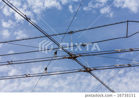 trolley trolleybus electricity cable lines trolley trolleybus electricity cable lines 16738151
