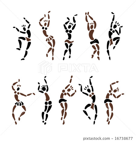 Figures of African dancers. Figures of African dancers. 16738677