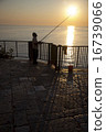 Sunrise fisherman in Polignano, Italy 16739066