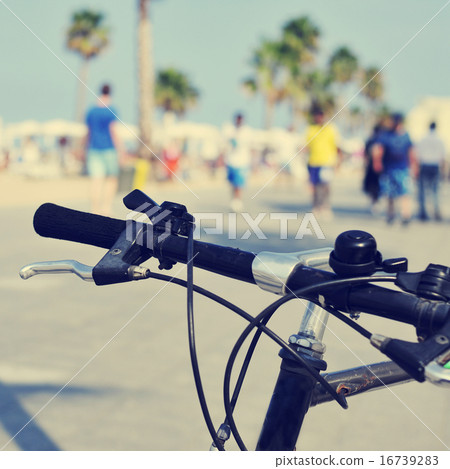 bicycle in the street, with a filter effect 16739283