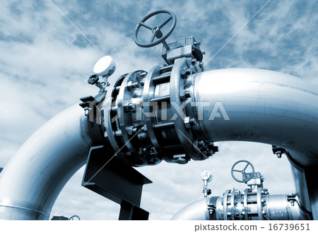 Industrial zone, Steel pipelines and valves 16739651