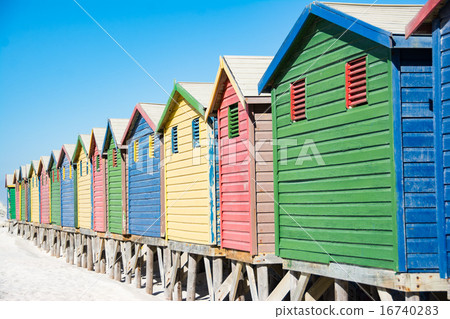Colorful beach houses at Cape Town Colorful beach houses at Cape Town 16740283