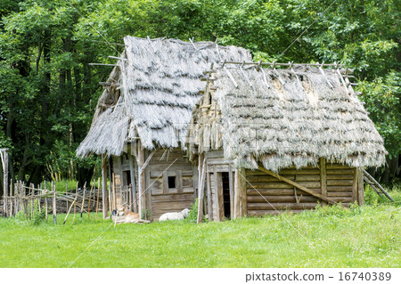 The house and barn from the Middle Ages The house and barn from the Middle Ages 16740389