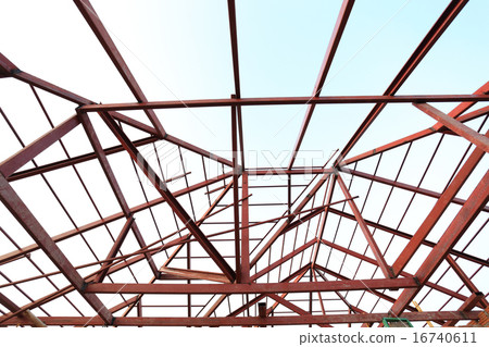 steel beam in building construction site steel beam in building construction site 16740611