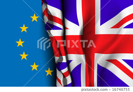 EU and UK flag 16740755