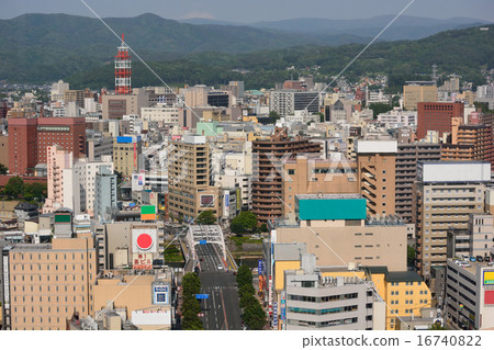 The streets of Morioka City and the bridge 16740822