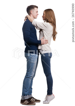 Young couple in love isolated on white background 16740990